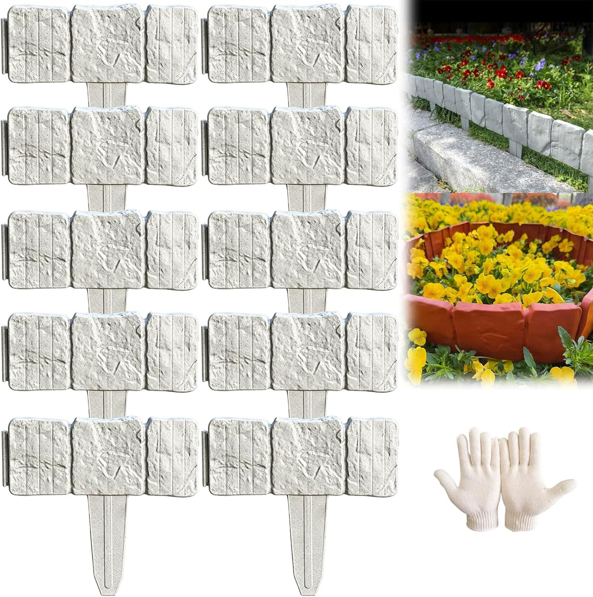 Imitation Stone Garden Fence - DIY Garden Edging Border