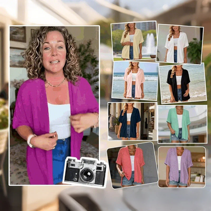 Last Day! 50% OFF Short-sleeved casual solid coat