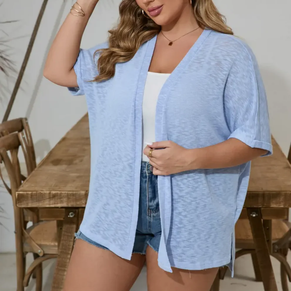 Last Day! 50% OFF Short-sleeved casual solid coat