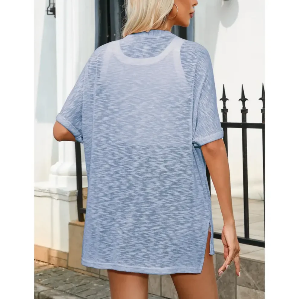 Last Day! 50% OFF Short-sleeved casual solid coat