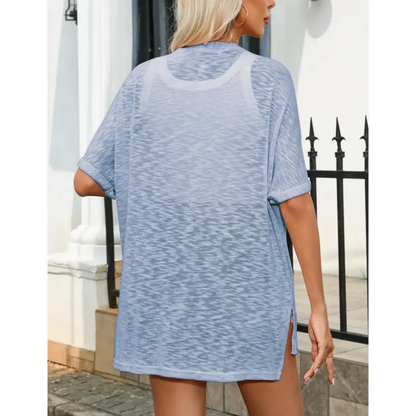 Last Day! 50% OFF Short-sleeved casual solid coat