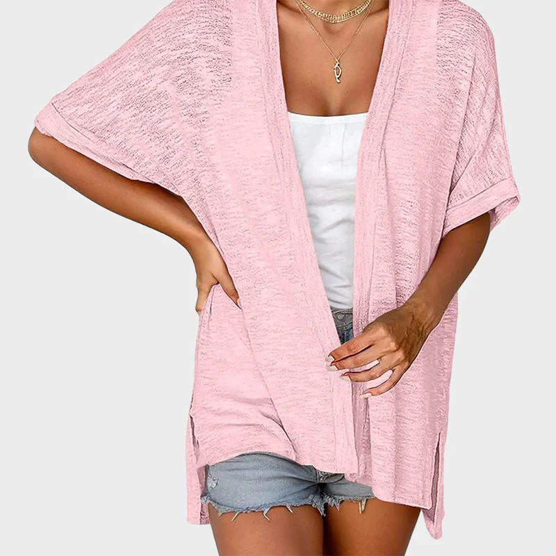 Last Day! 50% OFF Short-sleeved casual solid coat