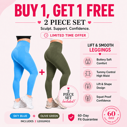 🌸💖Last Day! 50% OFF 2-Pack LBMLBM® Lift & Smooth Leggings
