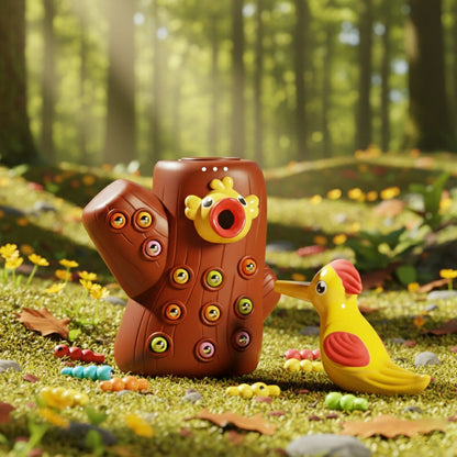 Magnetic Woodpecker Worm Catching Game