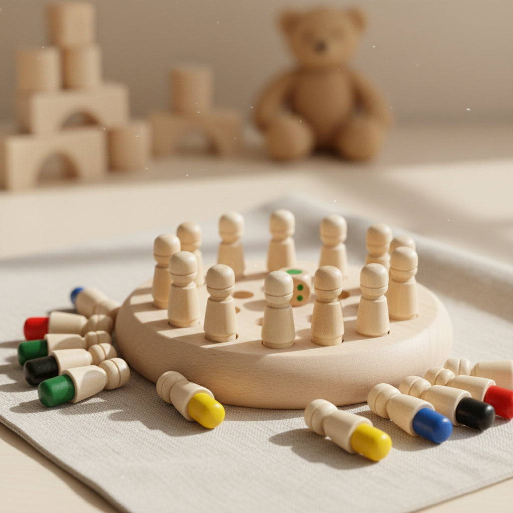 Wooden Memory Match Stick Chess Game